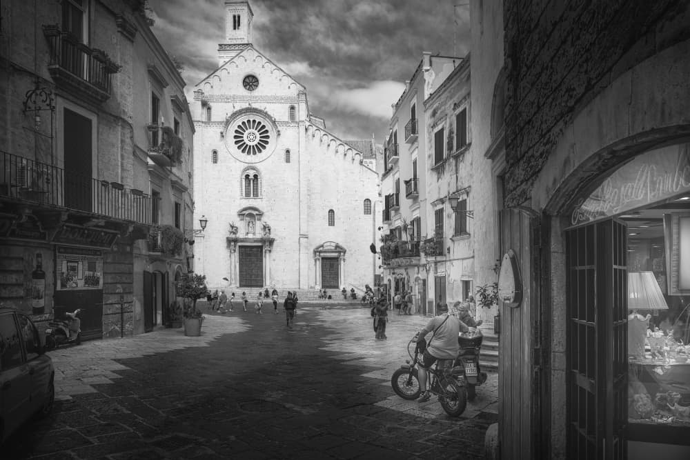 Dramatic European Church Square by Eugenio Pastor Benjumeda — canvas wall art