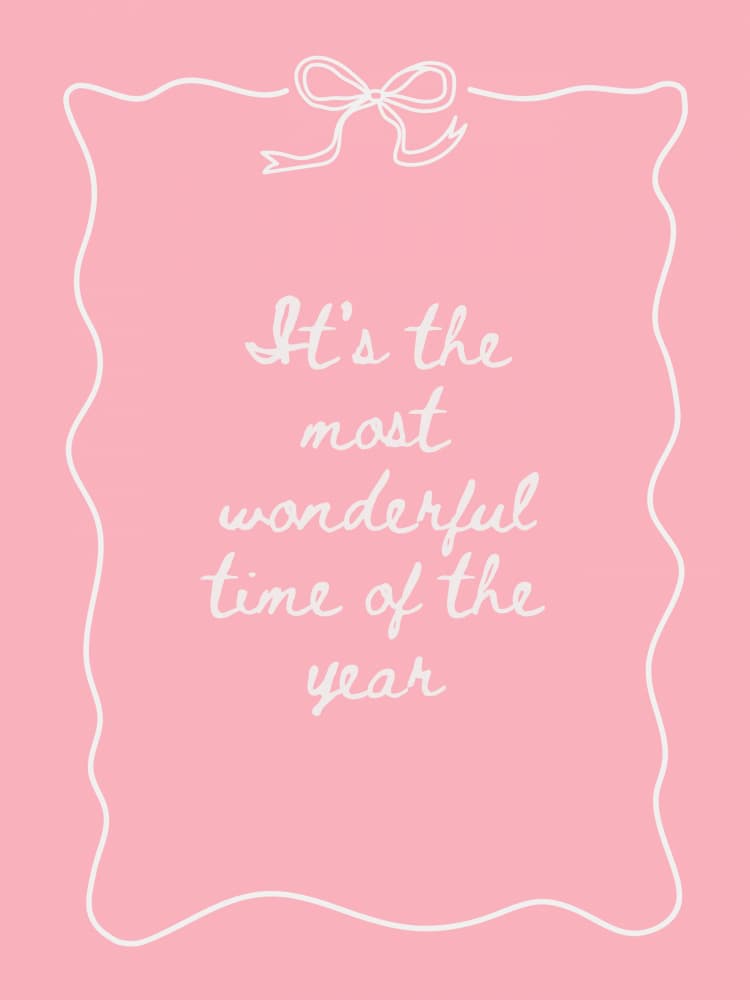 Pink Christmas Quote by Jolly and Dash — canvas wall art