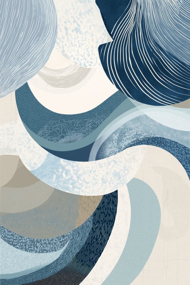 Abstract Ocean Flow by Sally Ann Moss — canvas wall art