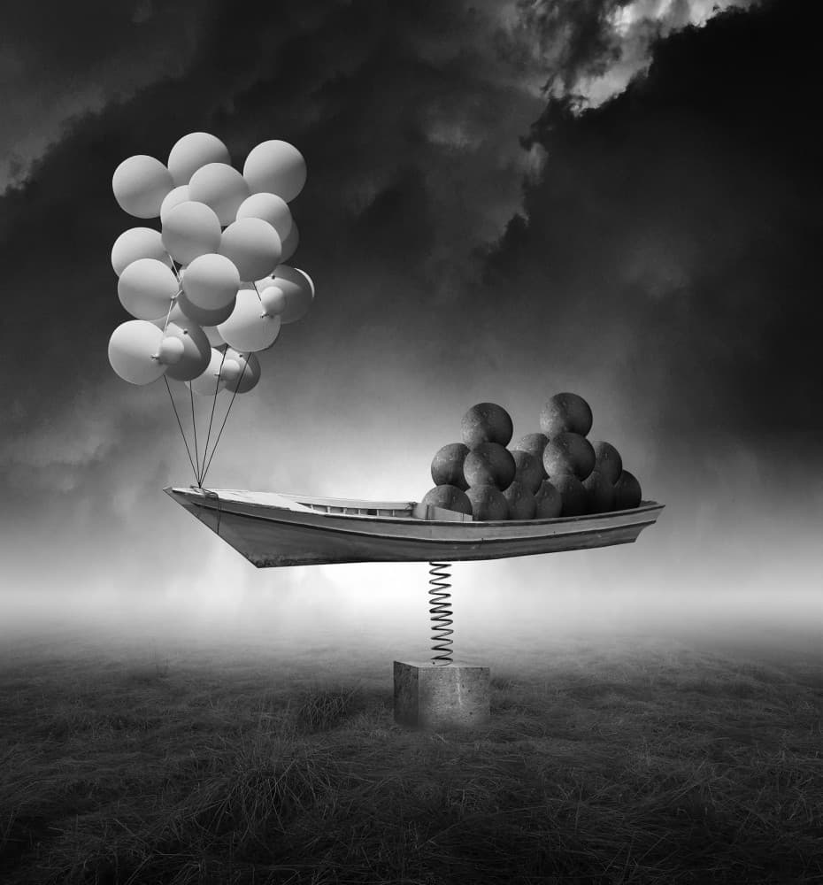 Floating Boat Dream by Hari Sulistiawan — canvas wall art