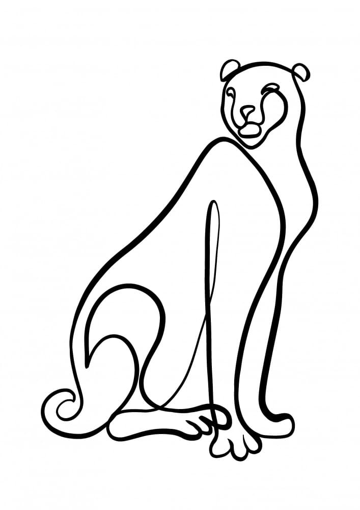 Graceful Line Cheetah by Hanna Lee Tidd — canvas wall art