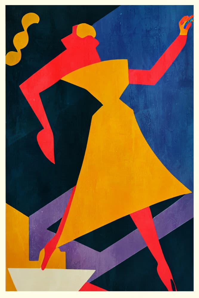Vibrant Abstract Dance by Bo Anderson — canvas wall art