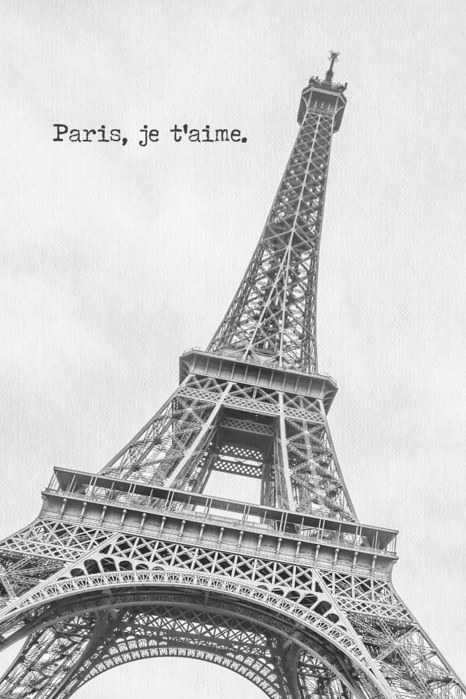 Paris Je T'aime Eiffel by Melanie Viola — canvas wall art