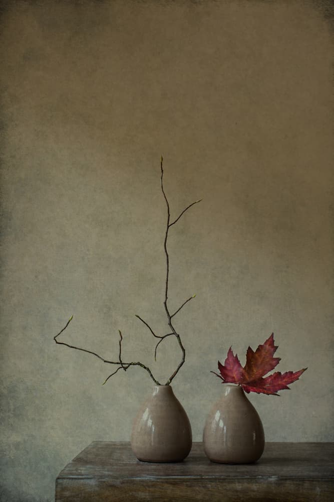 Autumn Leaf Vases by Galina Bunkova — canvas wall art