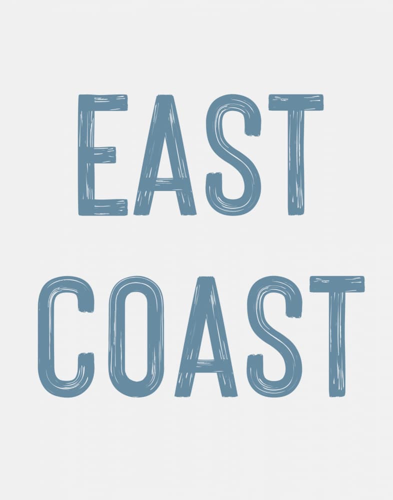 East Coast Typography by Jolly and Dash — canvas wall art