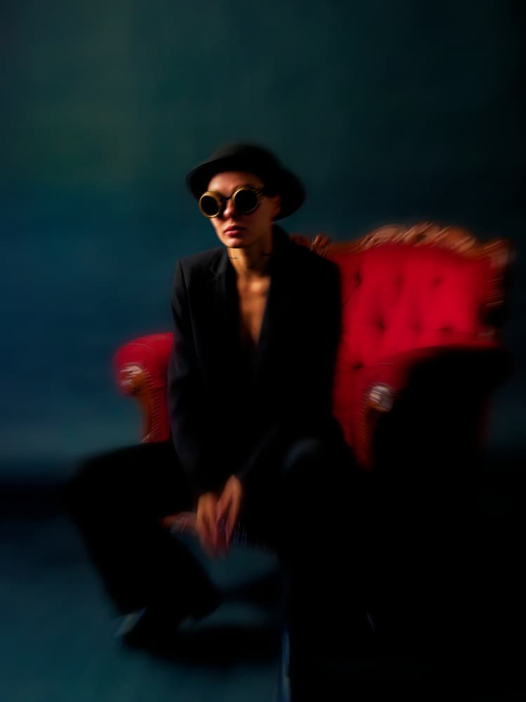 Stylish Woman In Goggles by Marius Surleac — canvas wall art