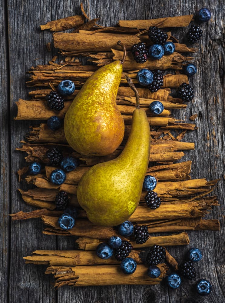 Rustic Pears Berries by alan shapiro — canvas wall art