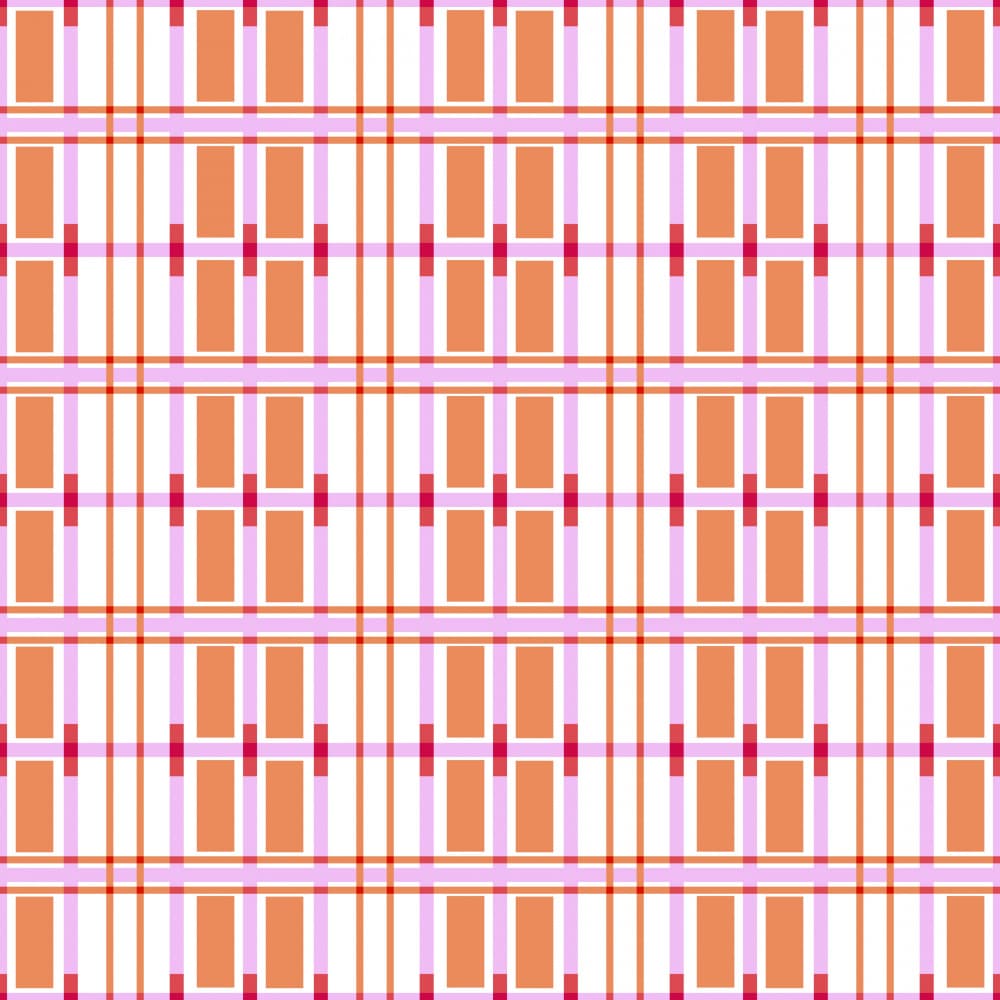Vibrant Orange Pink Pattern by Aliya Putrus — canvas wall art