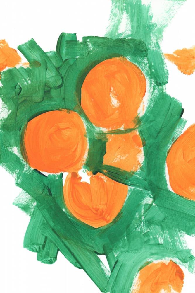 Vibrant Orange Fruits by cartissi — canvas wall art