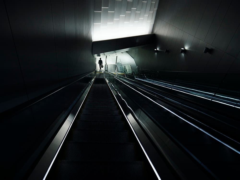 Lone Figure Ascending by Yasuhiro Takachi — canvas wall art
