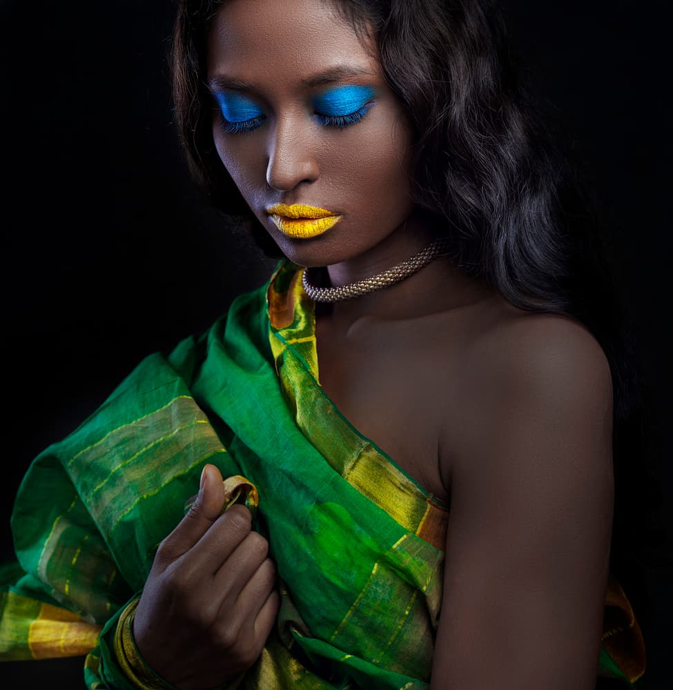 Striking Makeup Portrait by James Mahfuz — canvas wall art