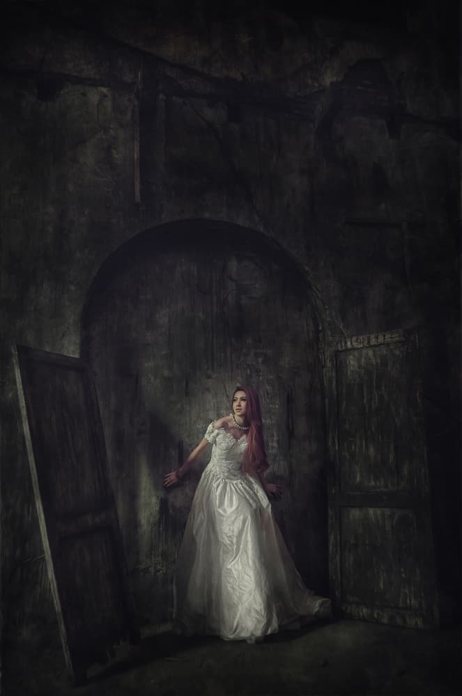 Gothic Bride Alone by Afiez Appleproject — canvas wall art