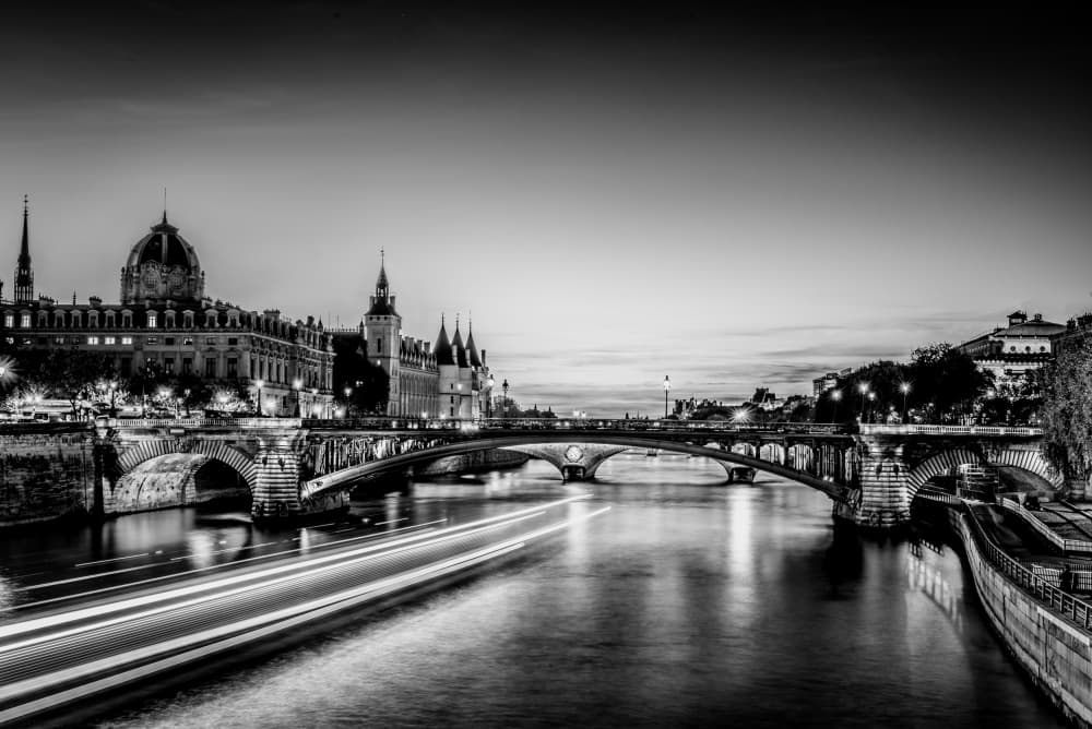 Parisian River Lights by Ken Frank — canvas wall art
