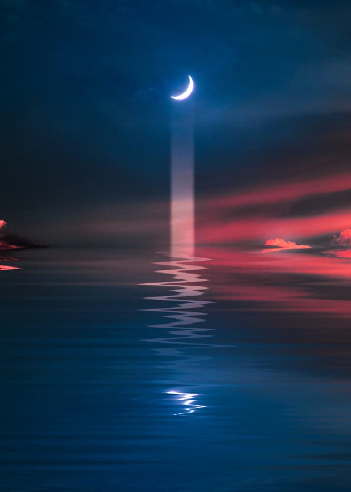 Moon Reflection by Ariz Rab — canvas wall art