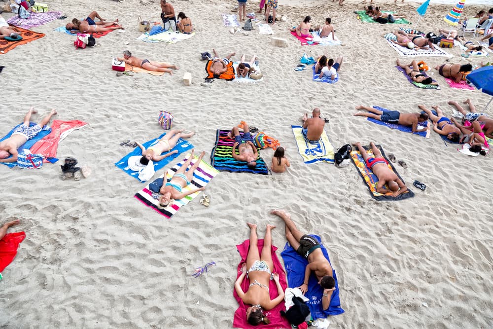 Sunny Beach Scene by Lorenzo Grifantini — canvas wall art