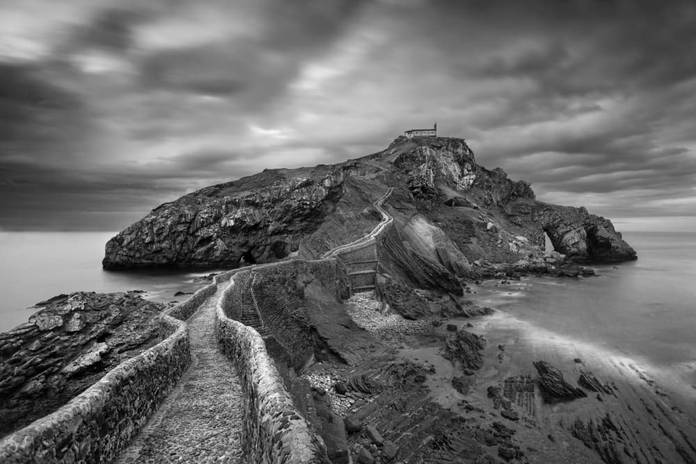 Stone Path to Chapel by Oskar Baglietto — canvas wall art