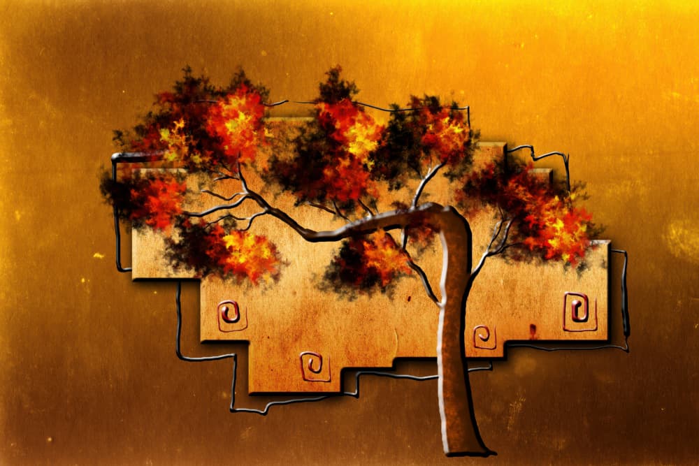 Golden Autumn Tree by Rafal Kulik — canvas wall art