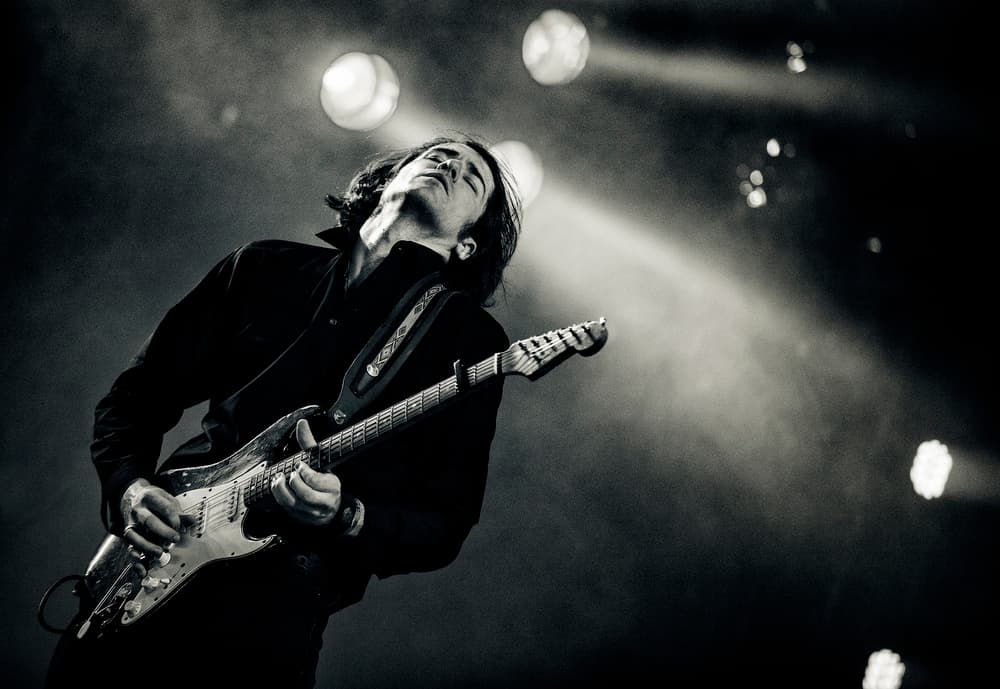 Passionate Rock Guitarist by Gerard Jonkman — canvas wall art