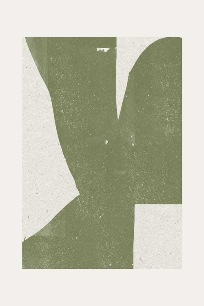 Green Abstract Form by THE MIUUS STUDIO — canvas wall art