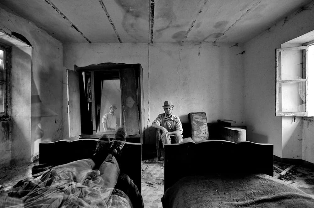 Man and Ghostly Reflection by Carlo Ferrara — canvas wall art