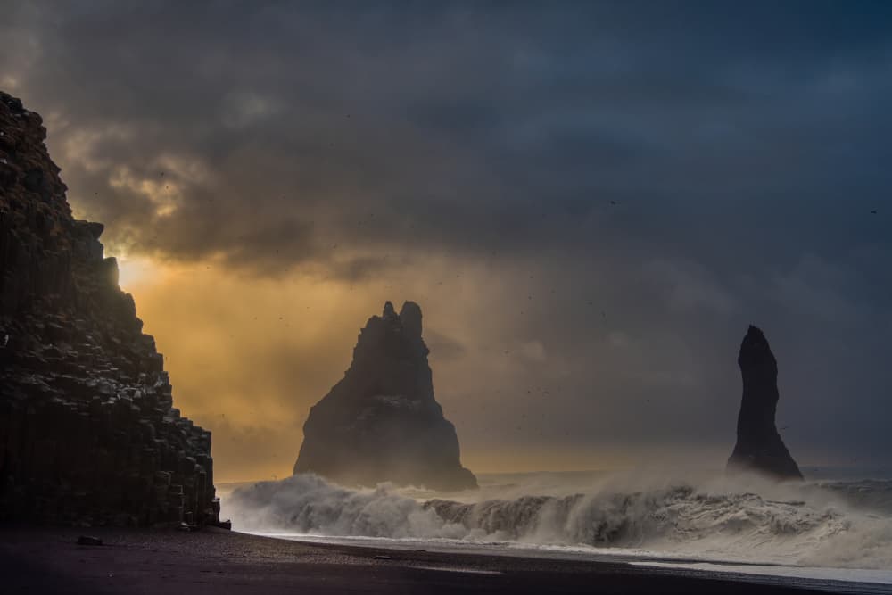 Dramatic Sea Stacks by Piet Haaksma — canvas wall art