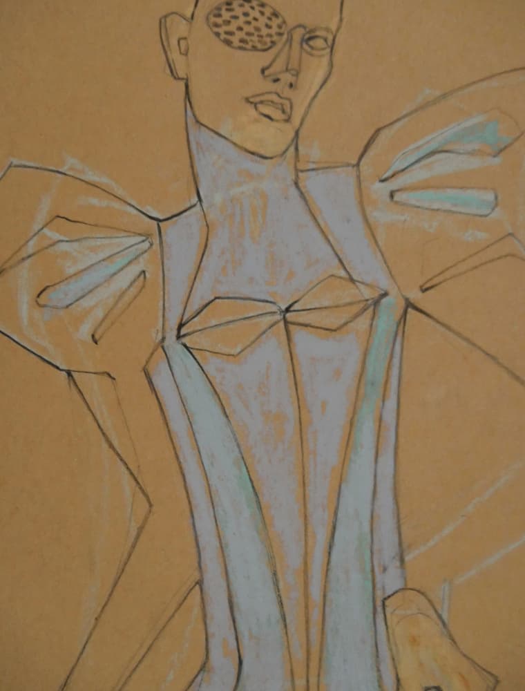 Avantgarde Fashion Figure by Doris Schmitz — canvas wall art