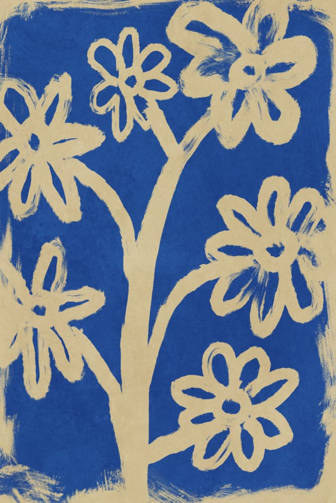 Bold Floral Sketch by Treechild — canvas wall art