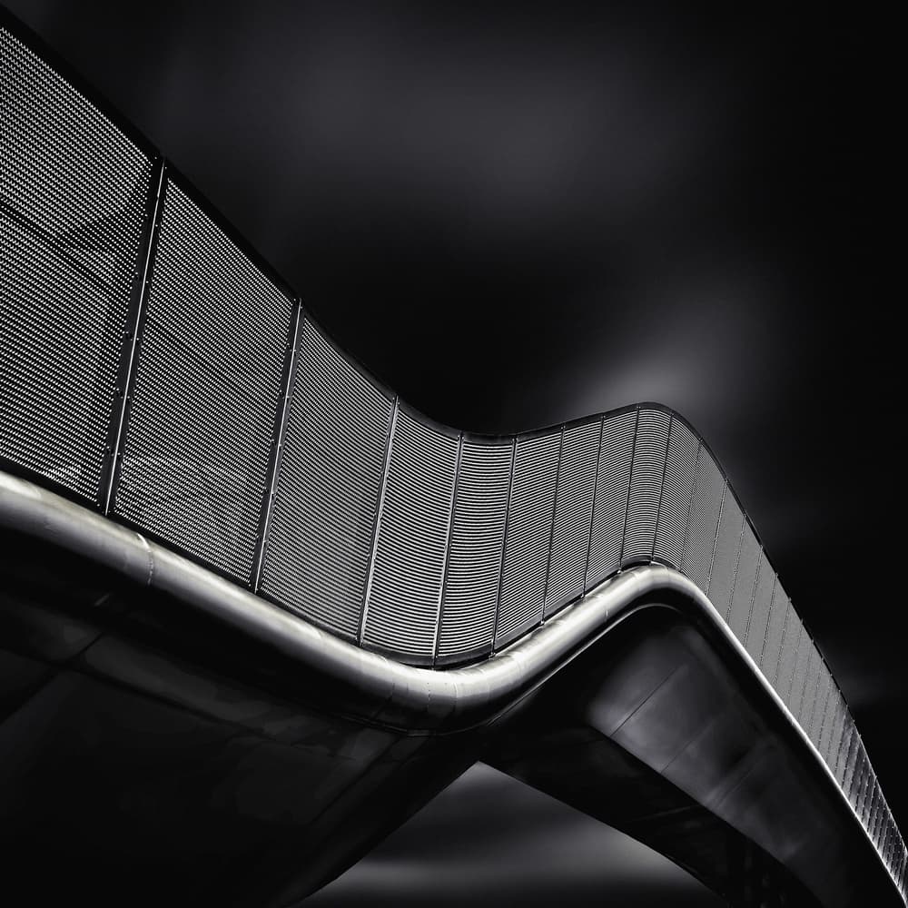 Sleek Curved Bridge by Piet Flour — canvas wall art