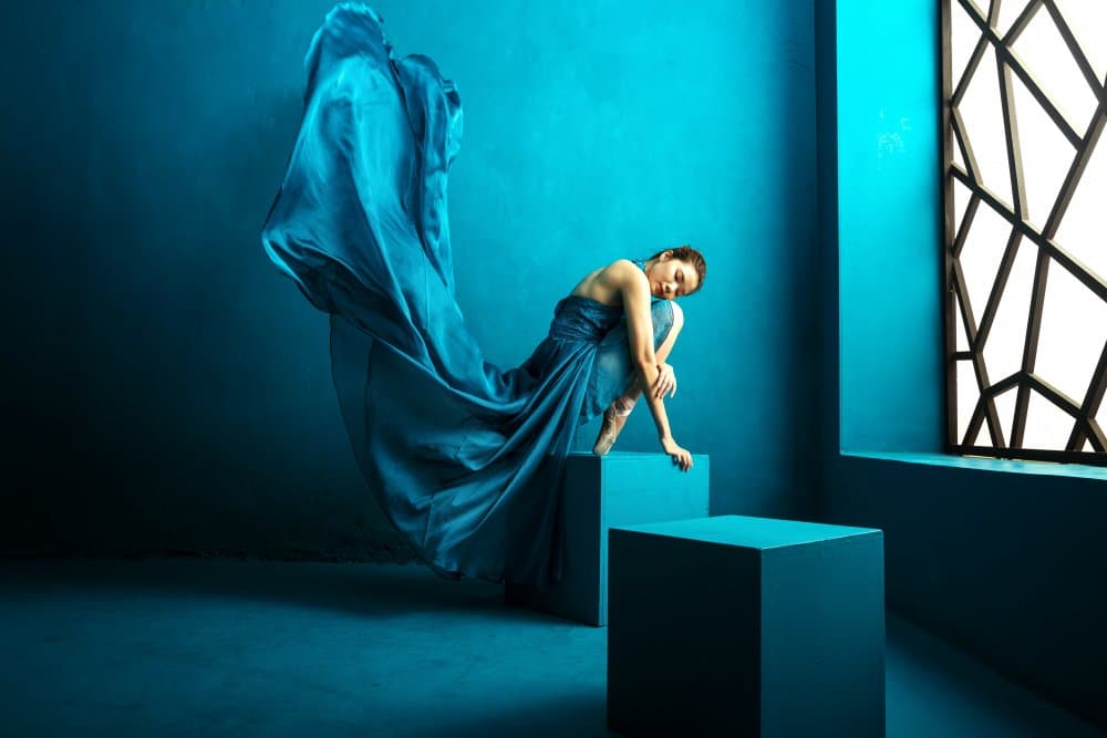 Blue Flowing Dream by Lita Pratikto — canvas wall art