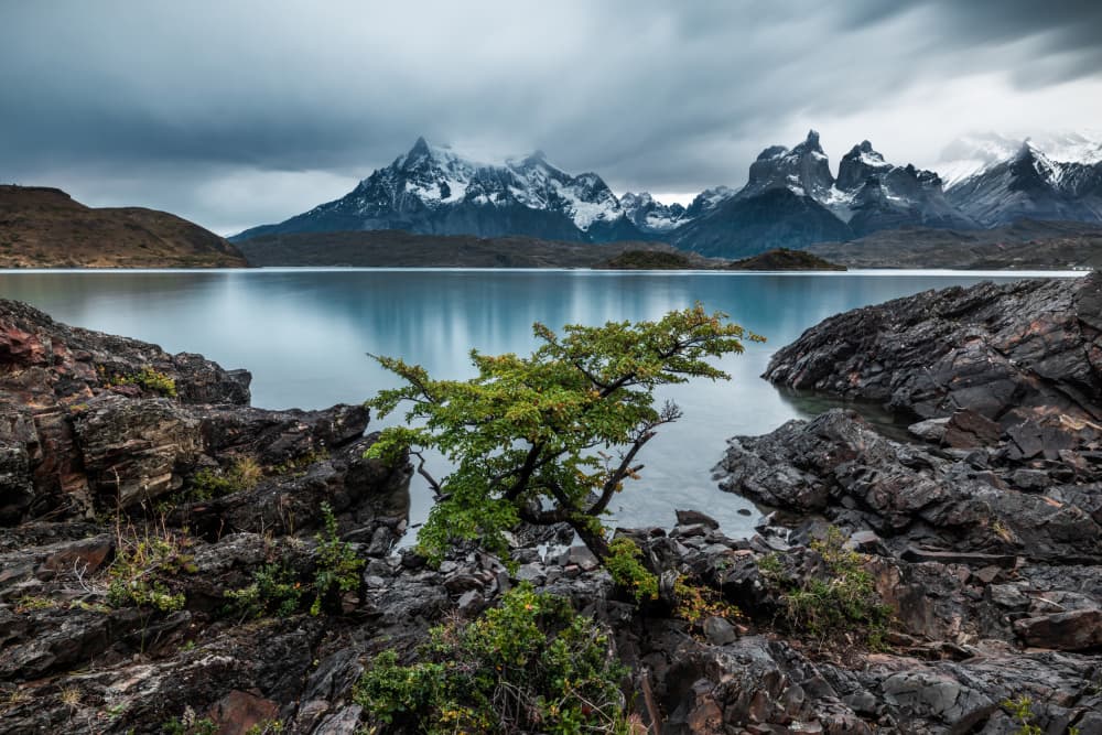 Majestic Mountain Lake View by Li Ying — canvas wall art