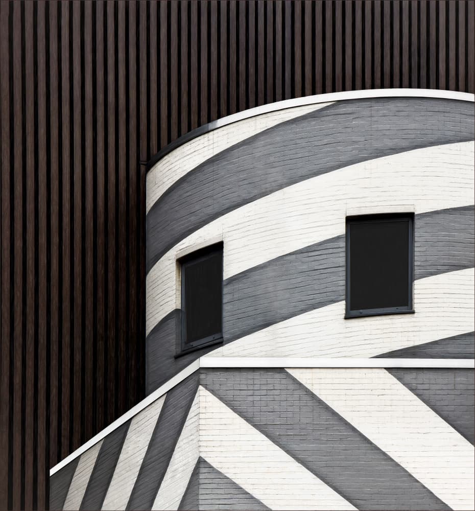 Urban Stripes And Curves by Gilbert Claes — canvas wall art