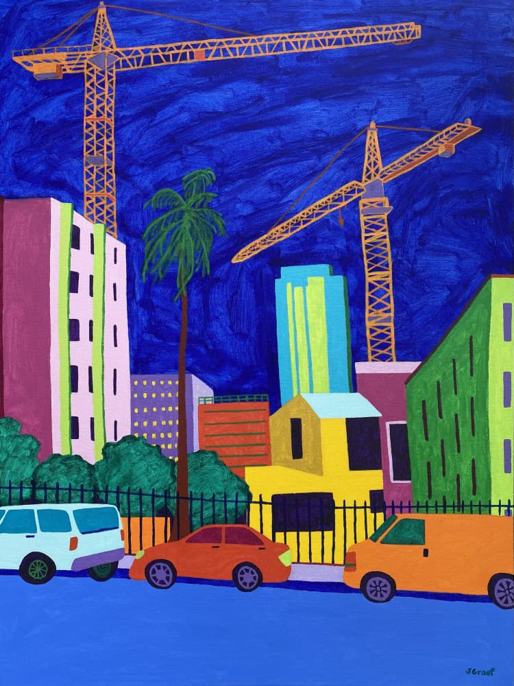Cranes by Sue Graef — canvas wall art