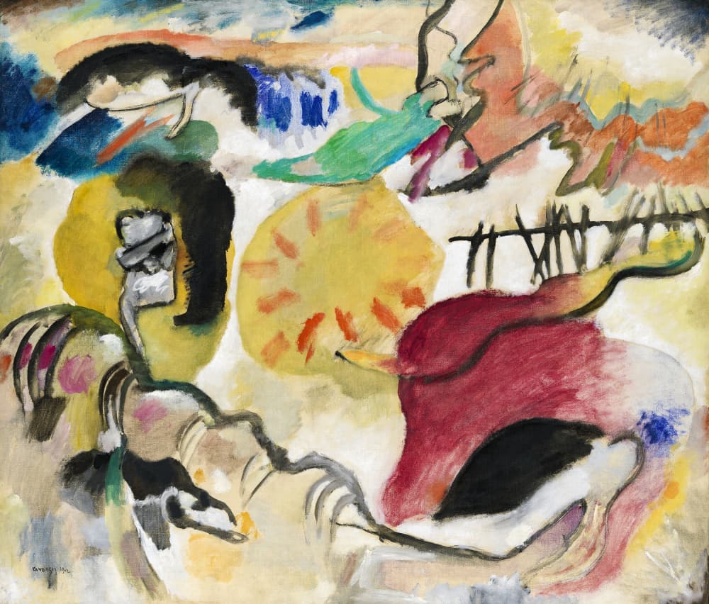 Improvisation 27 (garden of Love Ii) (1912) by Wassily Kandinsky — canvas wall art