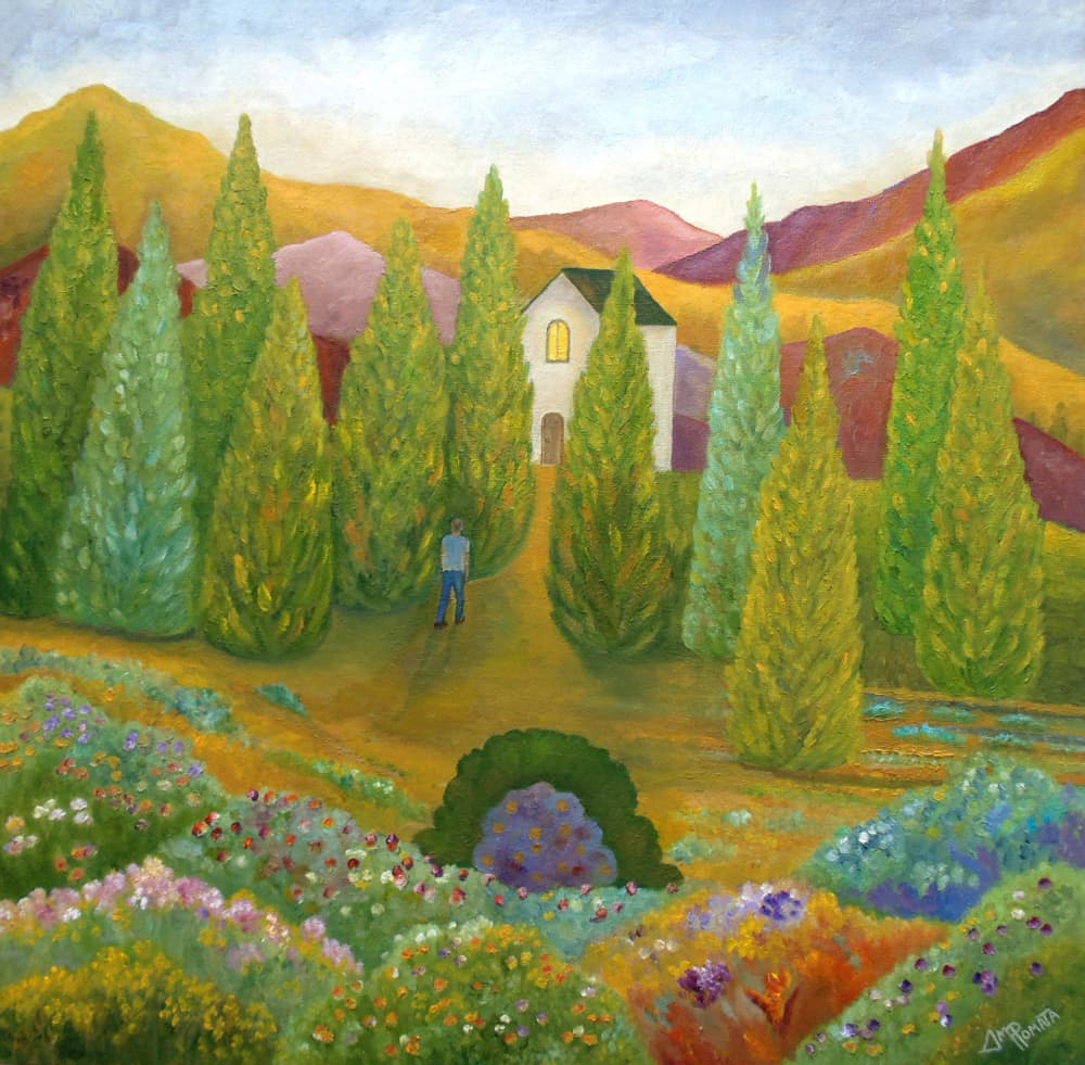 Garden Path to Home by Angeles M. Pomata — canvas wall art