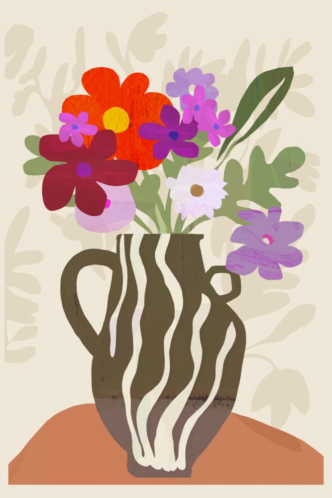 Modern Flower Vase by casa cartissi — canvas wall art