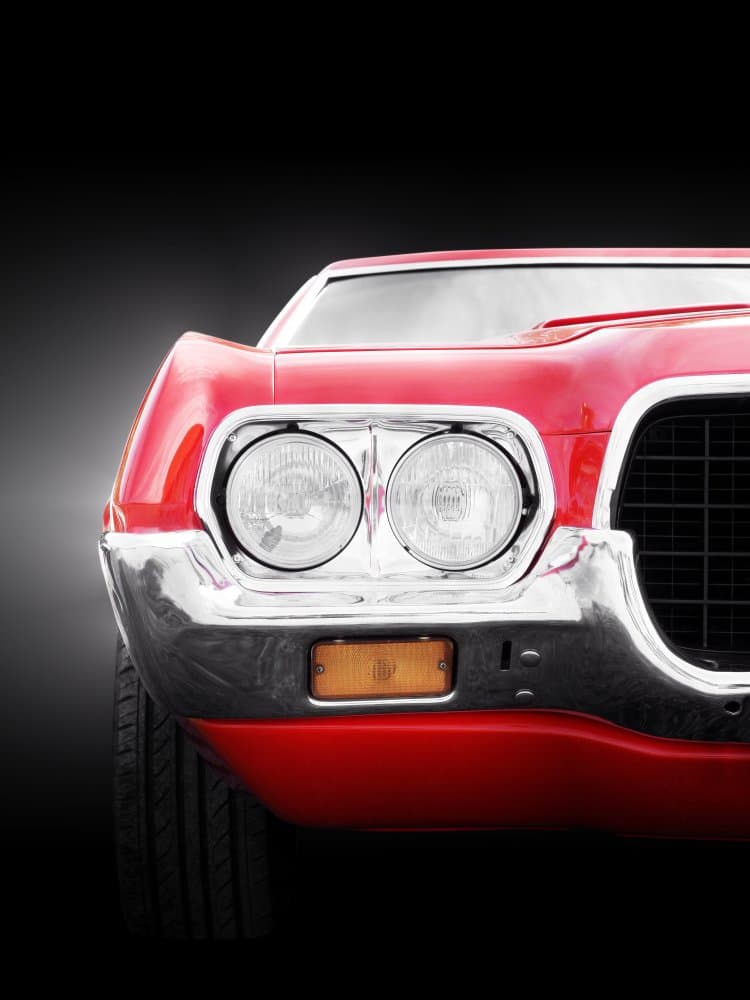 Classic Red Car Front by Beate Gube — canvas wall art