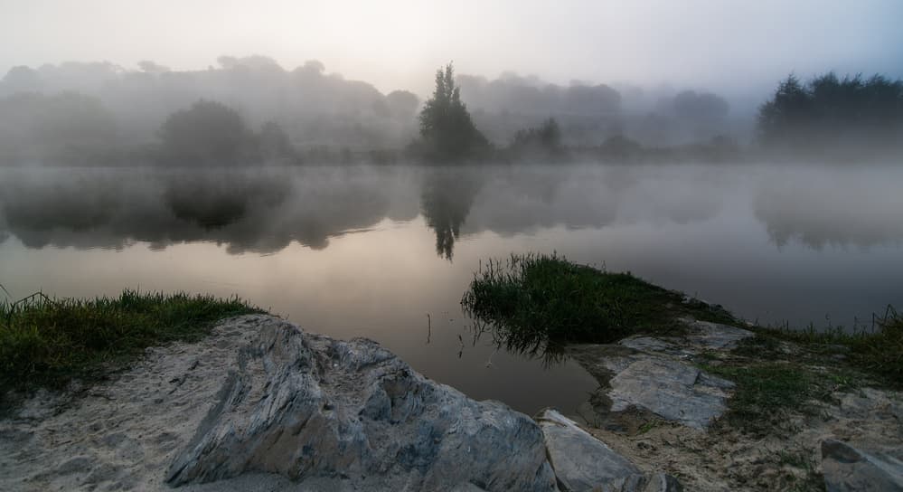 Misty Morning River by Marcos Marcos Adanez — canvas wall art