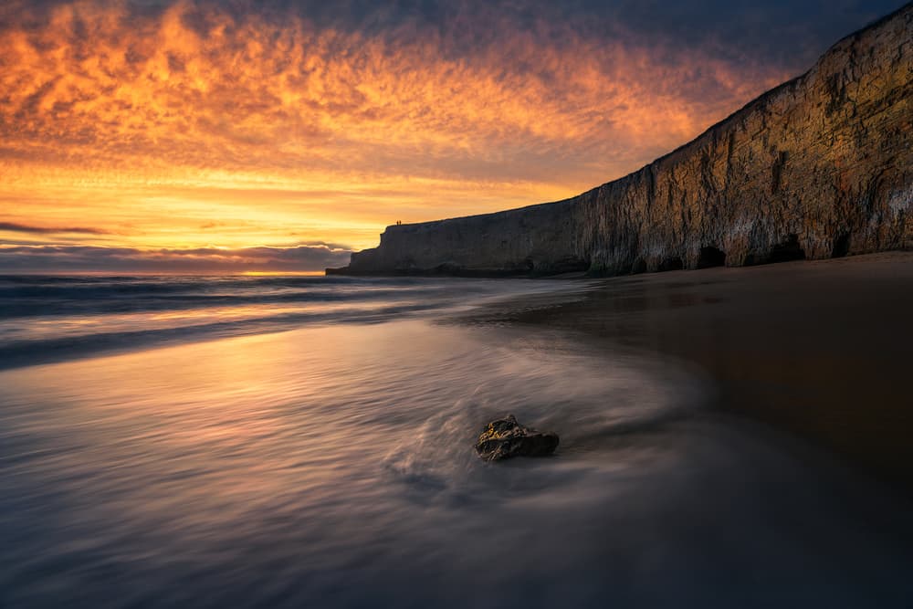 Golden Coastal Sunset by Aidong Ning — canvas wall art