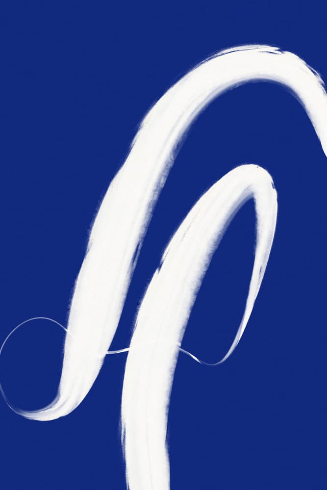 Whirling White Strokes by Treechild — canvas wall art