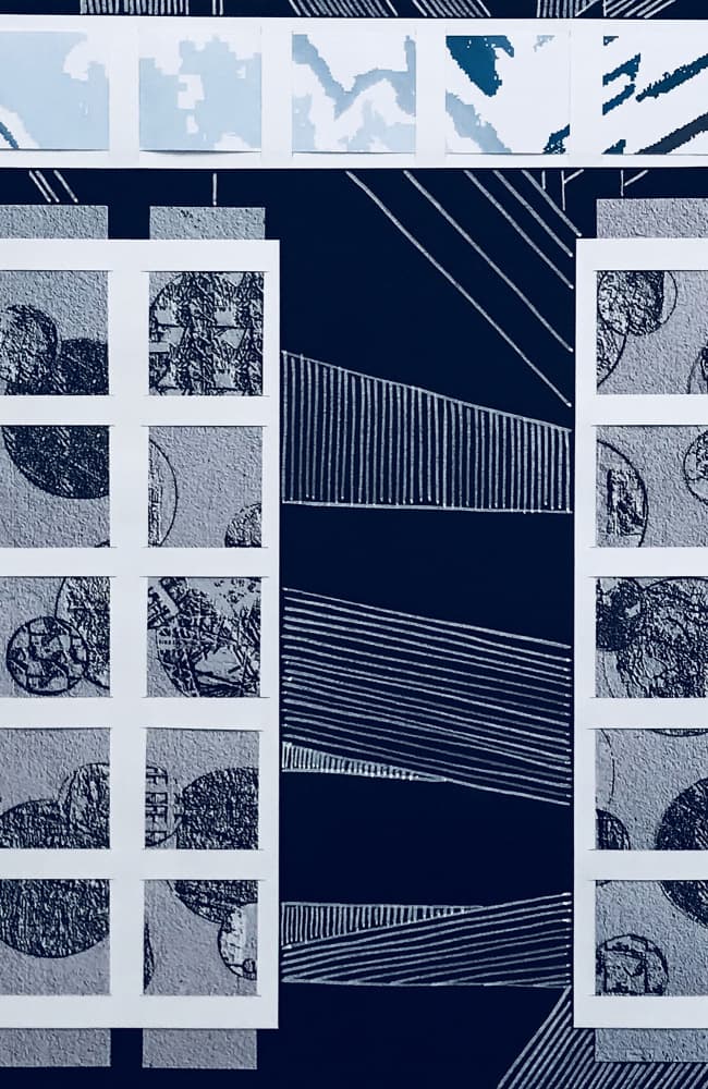 Modern Geometric Collage by kellymariesmith — canvas wall art