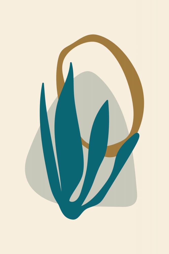 Organic Teal Forms by Dina Dankers — canvas wall art