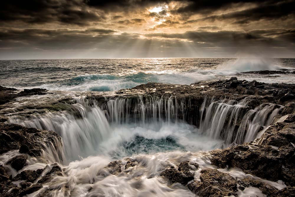 Dramatic Ocean Cave by Andrew George — canvas wall art
