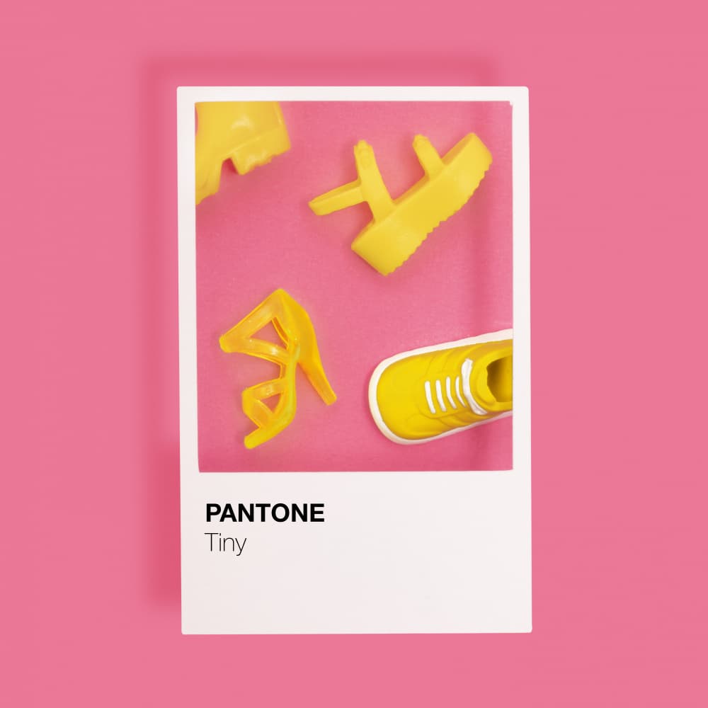 Tiny Yellow Shoes by Julia Ramiro — canvas wall art