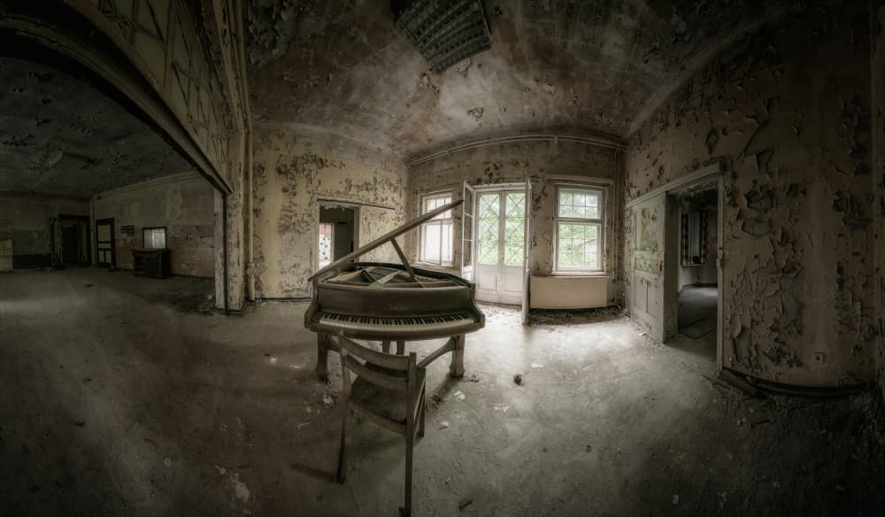 Forgotten Piano Room by Rolf Lampert — canvas wall art