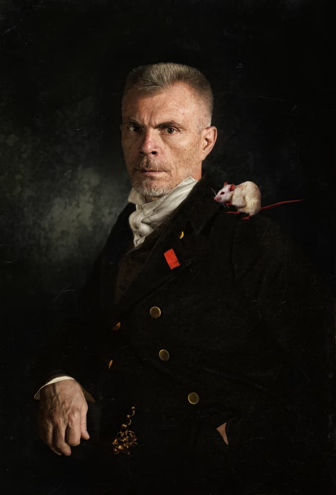 Gentleman and His Rat by Svetlana Melik-Nubarova — canvas wall art