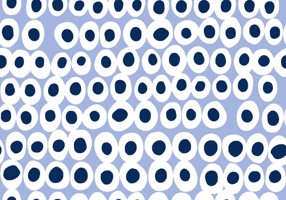 Organic Blue Ovals by Annick — canvas wall art