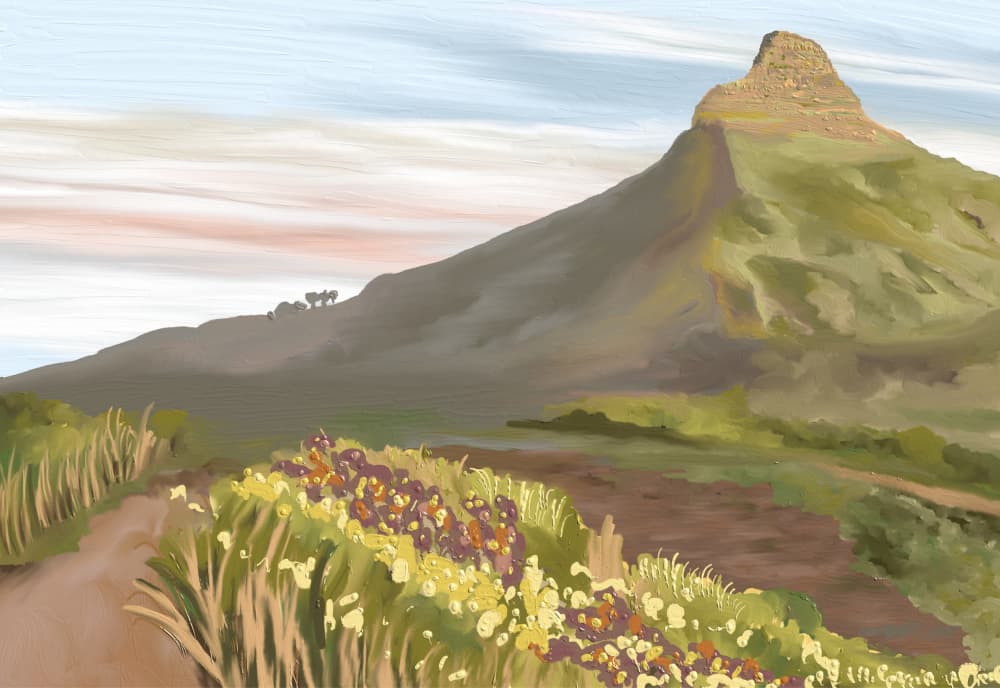 Wildflower Mountain Trail by Jenna Alheit — canvas wall art