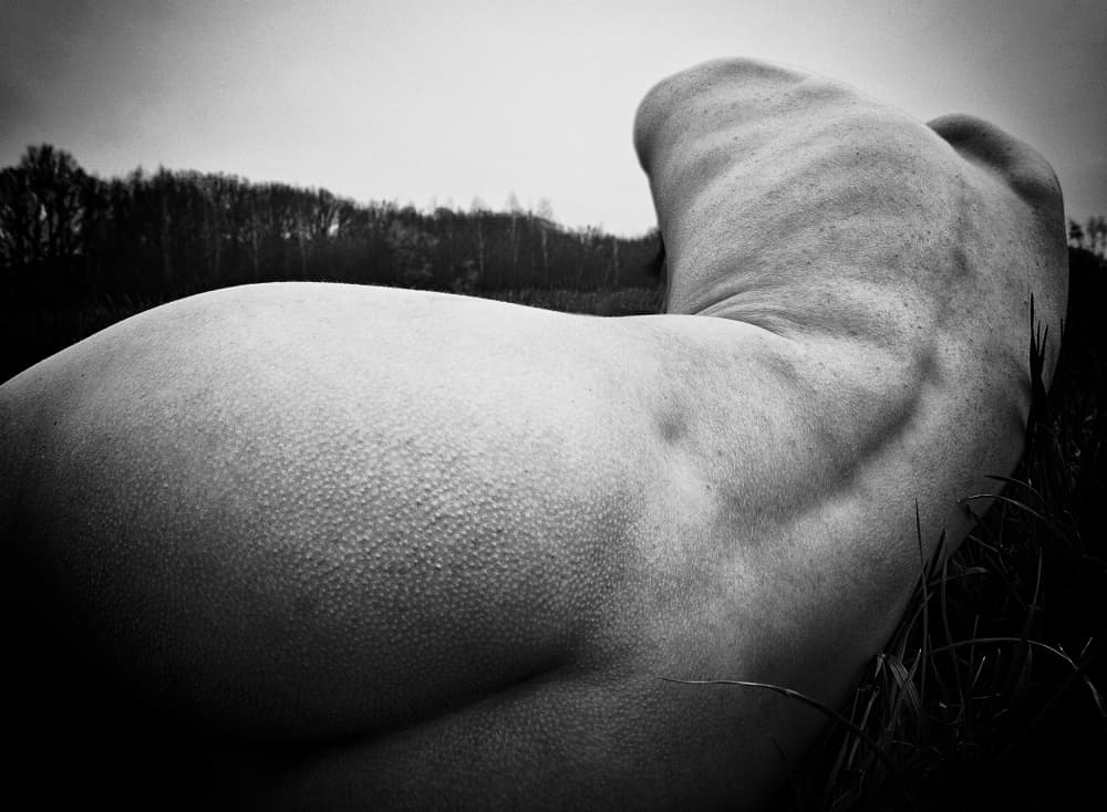 Goosebumps On Bare Back by Ton Dirven — canvas wall art