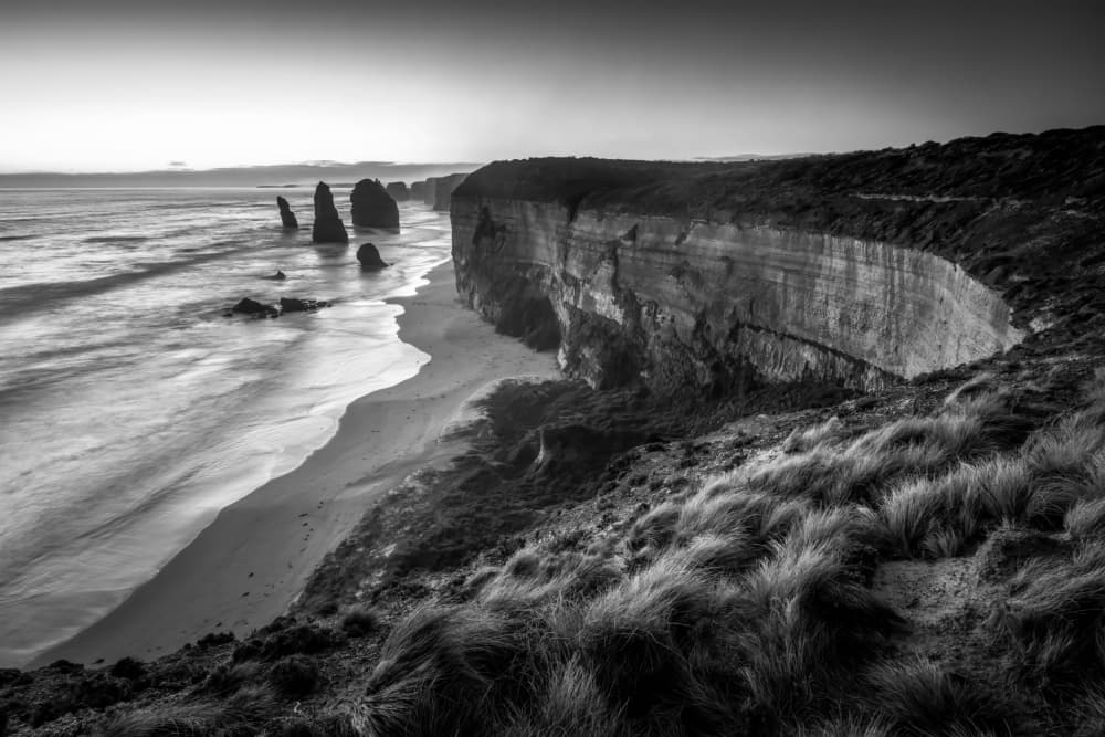 Rugged Coastal Cliffs by Christoph Schaarschmidt — canvas wall art