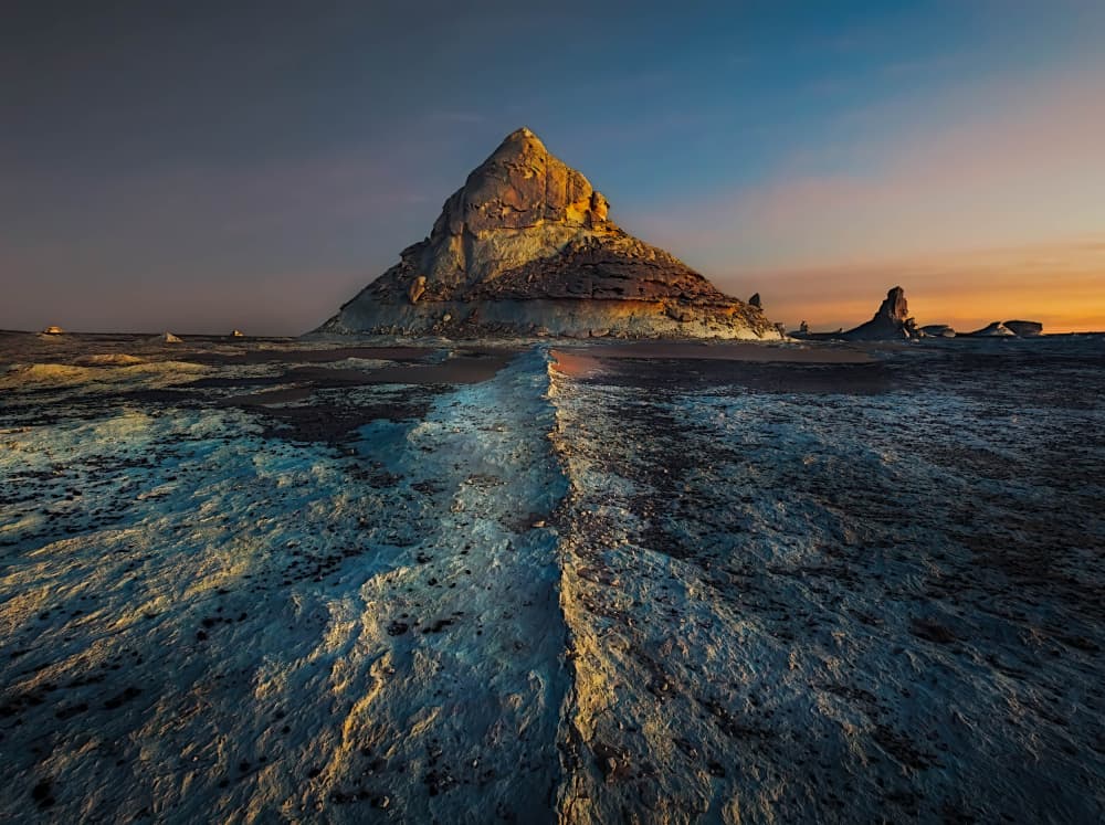 Desert Pyramid Sunset by Wim Denijs — canvas wall art